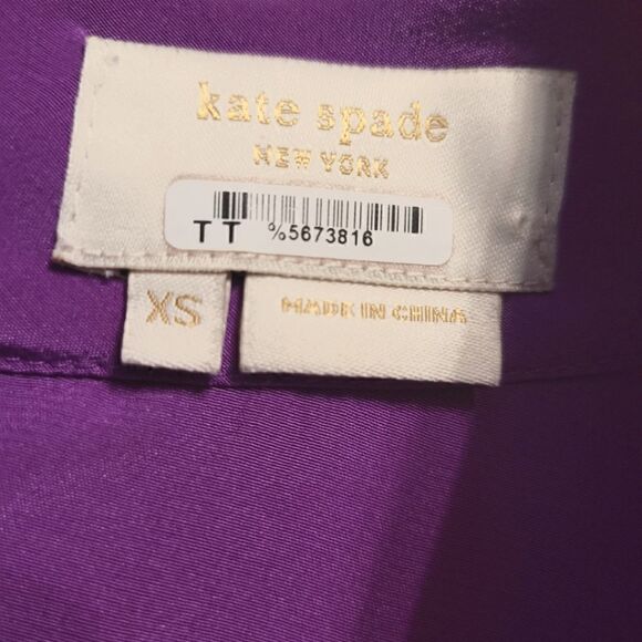 Kate Spade Silk Sleeveless Top Purple Size XS - Picture 4 of 4